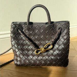 Small Andiamo Bottega Veneta Fondant Woven Tote